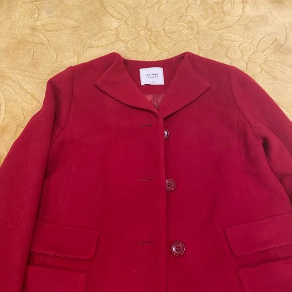 Red wool coat - Picture 2 of 14